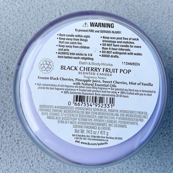 BBW Black cherry fruit pop candle bundle - Picture 4 of 8